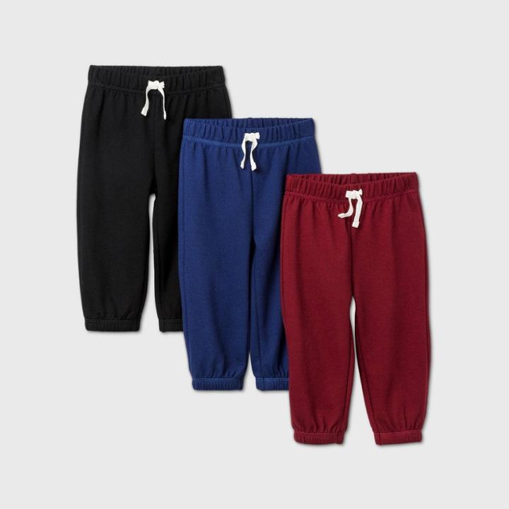 Baby Boys' 3pk Jogger Pants - Cat & Jack Blue Newborn