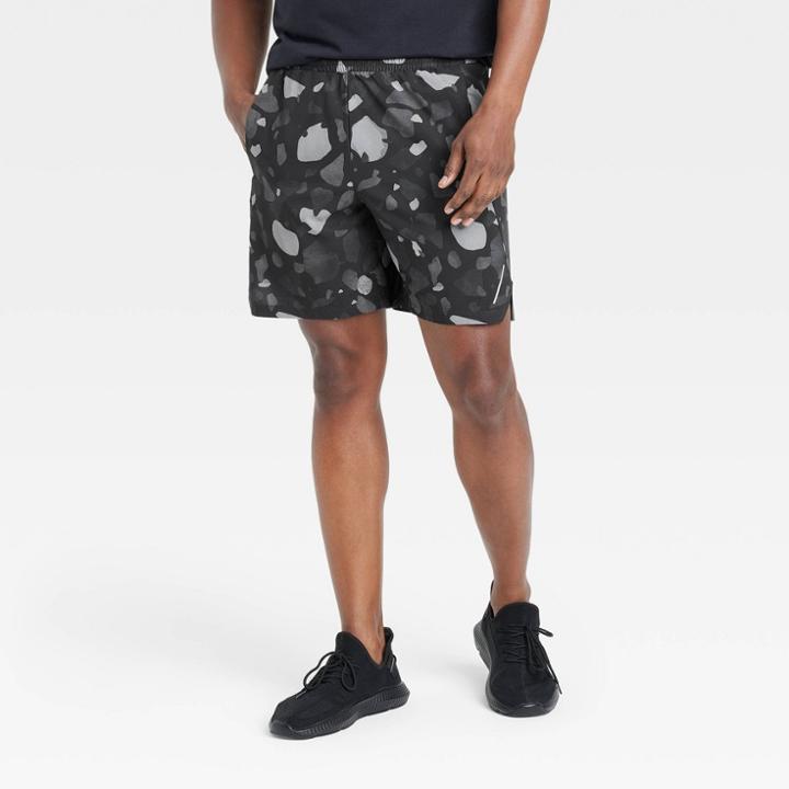 Men's Unlined Run Shorts 7.5 - All In Motion Onyx Black
