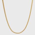 Small Flat Herringbone Chain Necklace - Universal Thread Worn Gold