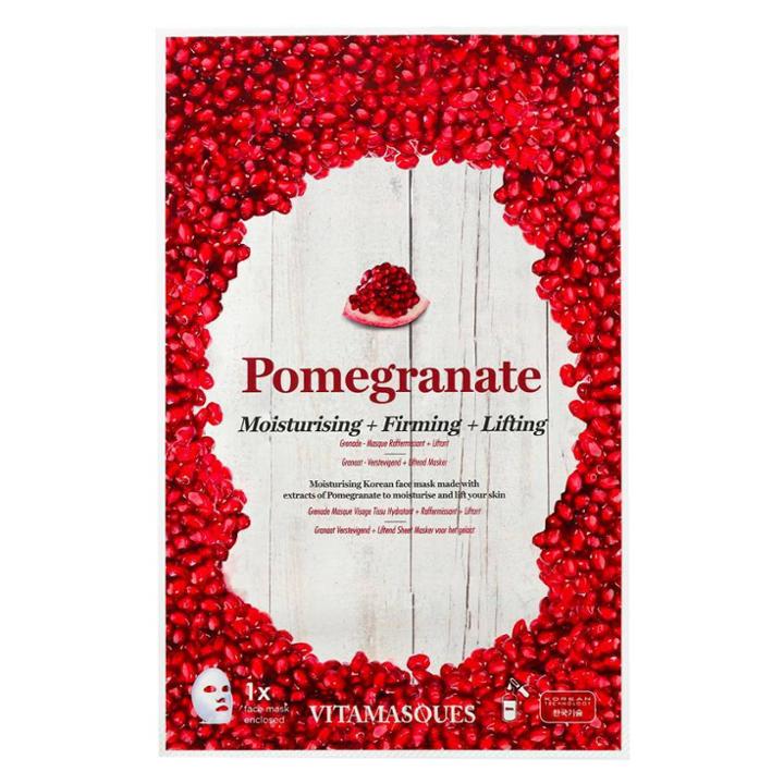 Vitamasques 3 In 1 Pomegranate Sheet Mask - 0.68 Fl Oz, Adult Unisex