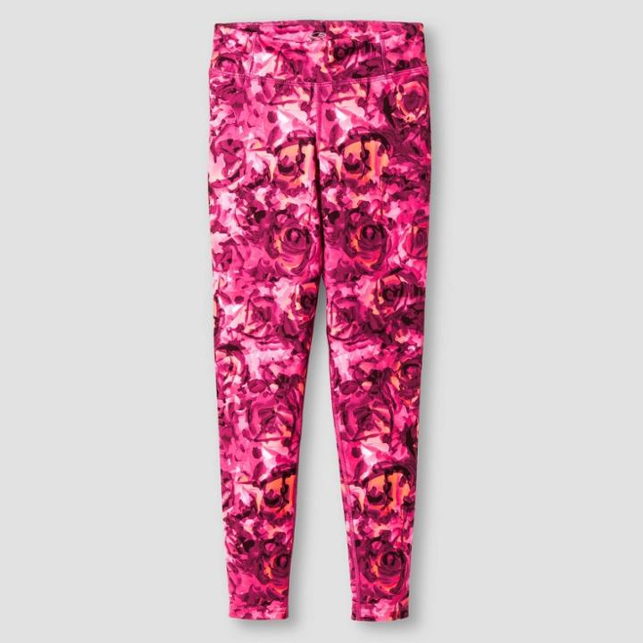 Girls' Printed Performance Yoga Leggings - C9 Champion Rose