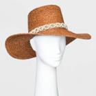 Women's Straw Boater Hats - Universal Thread Berry One Size, Women's, Orange
