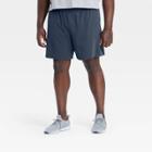 Men's Big & Tall Fleece Shorts - All In Motion Navy Xxxl, Blue