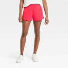 Women's Mid-rise French Terry Shorts 4 - All In Motion Cherry Red