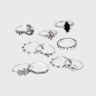 Silver Ox And Stones Multi Ring Set - Wild Fable