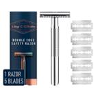 King C. Gillette Men's Double Edge Safety Razor + 5 Refill Blades