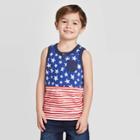 Toddler Boys' American Flag Tank Top - Cat & Jack Blue/red 12m, Toddler Boy's, White