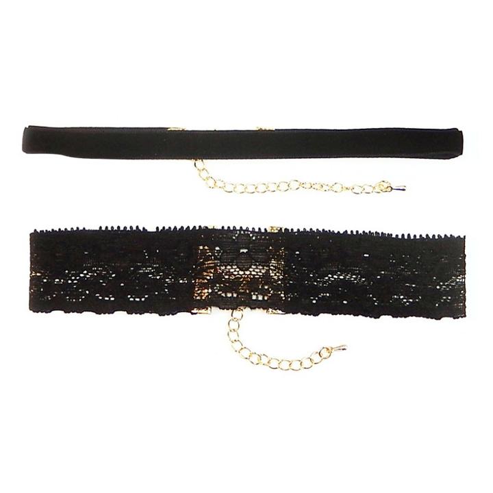 Target Black 3/8 Wide Velvet & 1 1/8 Wide Lace Choker