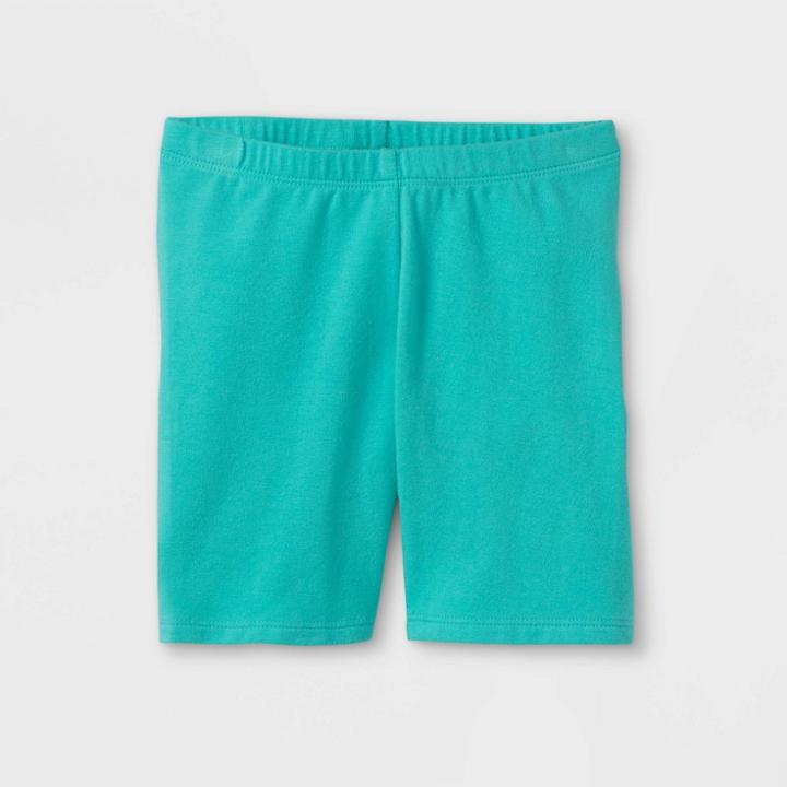 Toddler Girls' Bike Shorts - Cat & Jack Teal Green