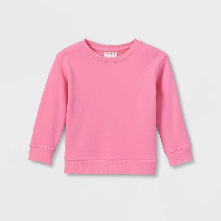 Toddler Crewneck Pullover Sweatshirt - Cat & Jack Pink