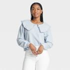 Women's Cropped Fashion Sweatshirt - Universal Thread Blue