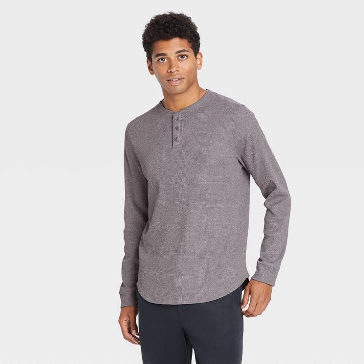 All In Motion Men's Waffle-knit Long Sleeve T-shirt - All In