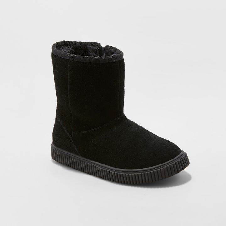 Girls' Eunice Suede Fashion Boots - Cat & Jack Black