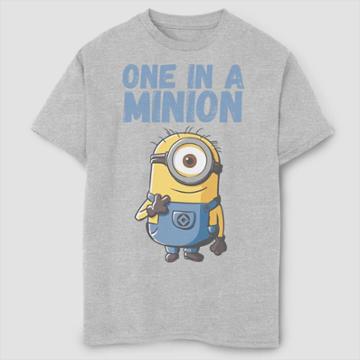 Fifth Sun Boys' Despicable Me Minions One In A Million T-shirt - Gray