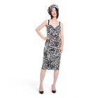 Women's Animal Print Bustier Midi Dress - Sergio Hudson X Target Black/white Xxs