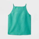 Women's Linen Cami - A New Day Teal Xs, Women's, Blue