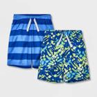 Boys' 2pk Striped Pajama Shorts - Cat & Jack Tie-dye Xs, Multicolored Tie-dye
