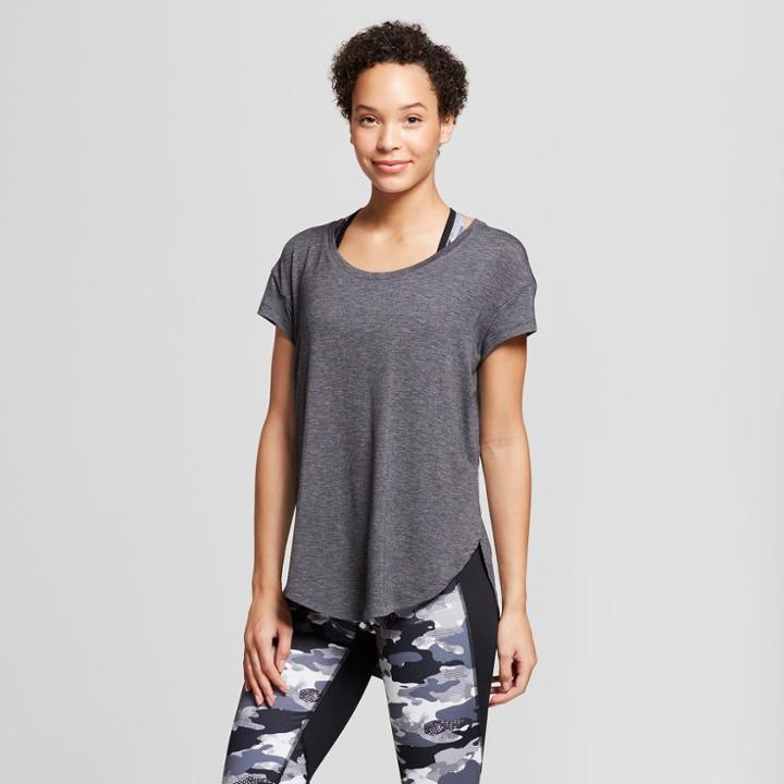 Women's Side Split T-shirt - C9 Champion Dark Heather Gray