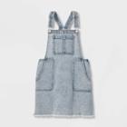 Girls' Pocket Pinafore Dress - Art Class Light Wash Xxl,