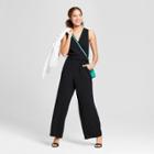 Women's Cinched Waist Jumpsuit - A New Day Black