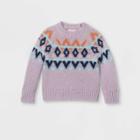 Toddler Girls' Fair Isle Pullover Sweater - Cat & Jack Purple