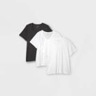 Women's Plus Size Short Sleeve V-neck 3pk Bundle T-shirt - Universal Thread White/white/gray