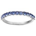 Distributed By Target Eternity Band Ring With Crystals From Swarovski In Fine Silver Plate - Blue/gray (size