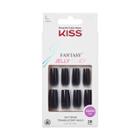 Kiss Products Gel Fantasy Jelly Color Sculpted Long Square Translucent Fake Nails - Jelly Gelee