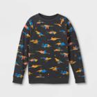 Boys' Dino Print Sweatshirt - Cat & Jack Black