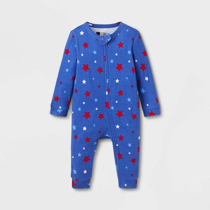 No Brand Baby Americana Stars Matching Family Pajama Union Suit - Blue