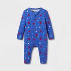 No Brand Baby Americana Stars Matching Family Pajama Union Suit - Blue