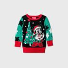 Baby Girls' Minnie Mouse Pullover Ugly Christmas Sweater - Black Newborn