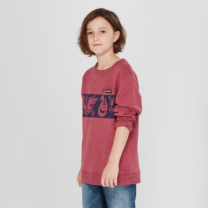 Boys' Harry Potter French Terry Sweatshirt - Burgundy Heather