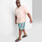Men's Big & Tall 7 Toucan Swim Trunk - Original Use Turquoise Blue