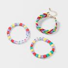 Girls' 3pk Rainbow Kind Hearted Beaded Bracelet Set - Cat & Jack