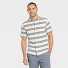 Men's Short Sleeve Knit Button-down Shirt - Goodfellow & Co Off-white
