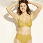 Women's Underwire Bikini Top - Sunn Lab Swim Saffron Dot D/dd Cup, Yellow