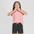Girls' Short Sleeve Stripe Pocket T-shirt - Cat & Jack Pink