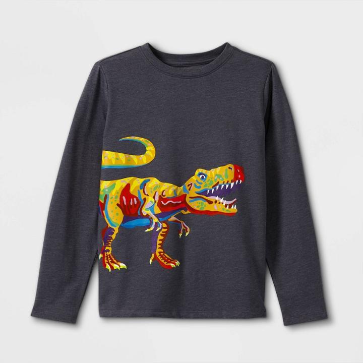 Boys' T-rex Graphic Long Sleeve T-shirt - Cat & Jack