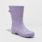 Women's Vicki Rubber Buckle Rain Boots - A New Day Lavender