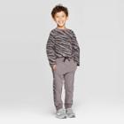 Toddler Boys' Long Sleeve Tiger Print Top And Joggers Set - Art Class Gray 5t, Toddler Boy's