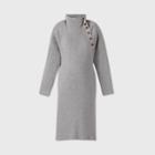 Maternity Long Sleeve Sweater Dress - Isabel Maternity By Ingrid & Isabel Gray