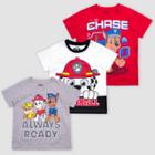Toddler Boys' Nickelodeon Paw Patrol 3pk Short Sleeve T-shirts - Gray/white/red 3t,