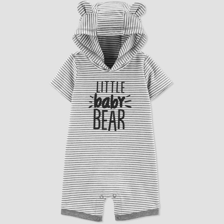 Baby Boys' Family Love 1pc 'little Baby Bear' Romper - Just One You Made By Carter's Gray