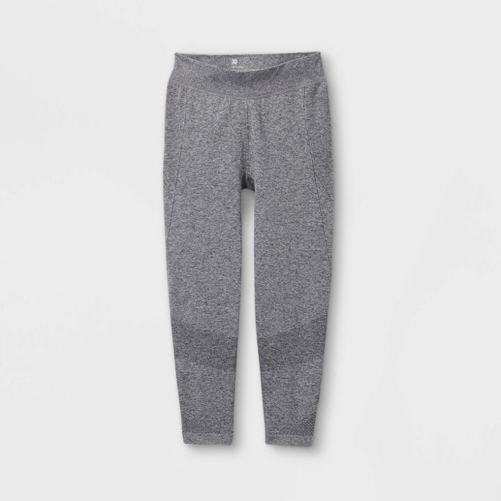 Girls' Seamless Leggings - All In Motion Charcoal Heather