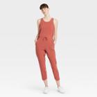 Women's Stretch Woven Jumpsuit - All In Motion Rust Xs, Women's, Red