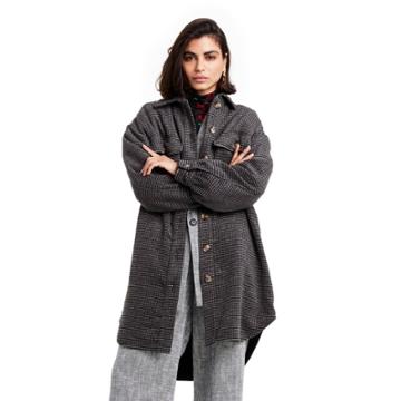 Women's Checkered Oversized Shirt Jacket - Rachel Comey X Target Dark Gray Xxs