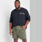 Men's Big & Tall 6 Knit Cargo Shorts - Original Use Olive Green
