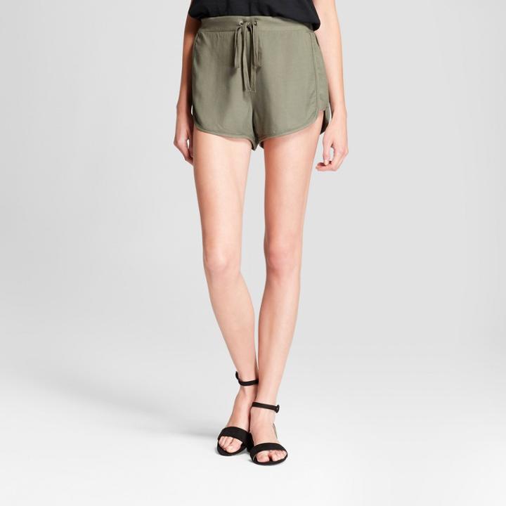 Women's Dolphin Hem Shorts - Mossimo Supply Co. Olive (green)