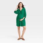 Bishop 3/4 Sleeve Shift Maternity Dress - Isabel Maternity By Ingrid & Isabel Green